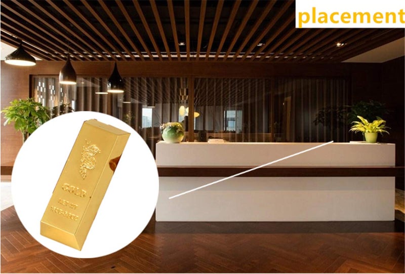 Zzooi Fake Gold Bar Bullion Brick Simulated Metal Gold Bar,Feng Shui Decor - Image 5